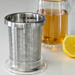 Термобокал для заваривания чая с ситечком и с крышкой, FUSION GLASS, объем 400 мл item