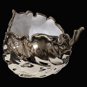Ваза для фруктов "Лист", Swarovski, Bruno Costenaro item