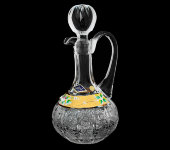 Графин с ручкой, хрусталь с лепкой, Aurum Crystal