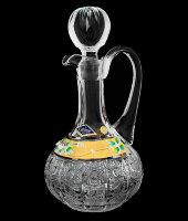 Графин с ручкой, хрусталь с лепкой, Aurum Crystal