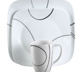 Набор посуды "Simple Lines", 16 предметов, Corelle Набор посуды "Simple Lines", 16 предметов, Corelle
