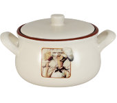 Горшочек с ручками и крышкой "Шеф-повар", Terracotta Горшочек с ручками и крышкой "Шеф-повар", Terracotta