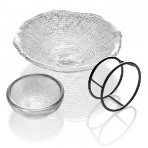 Икорница Diamante, 18 см, прозрачный, IVV item