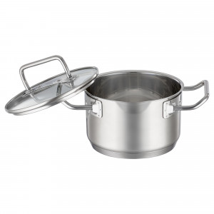 Кастрюля с крышкой , диаметр: 16 см, материал: нержавеющая сталь 18/10 item