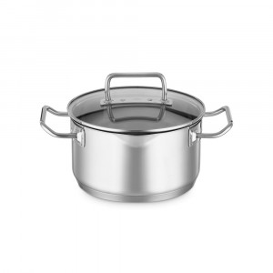 Кастрюля с крышкой , диаметр: 20 см, материал: нержавеющая сталь 18/10 item