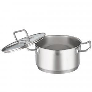 Кастрюля с крышкой , диаметр: 20 см, материал: нержавеющая сталь 18/10 item