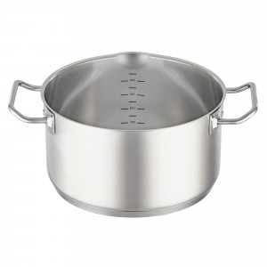 Кастрюля с крышкой , диаметр: 24 см, материал: нержавеющая сталь 18/10 item