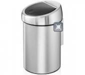 Ведро для мусора Touch Bin с защитой от отпечатков, 3л, 378645, Brabantia Ведро для мусора Touch Bin с защитой от отпечатков, 3л, 378645, Brabantia