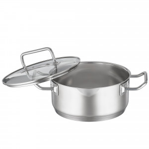 Кастрюля с крышкой , диаметр: 20 см, материал: нержавеющая сталь 18/10 item