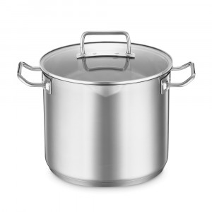 Кастрюля с крышкой , диаметр: 24 см, материал: нержавеющая сталь 18/10 item
