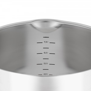 Кастрюля с крышкой , диаметр: 24 см, материал: нержавеющая сталь 18/10 item
