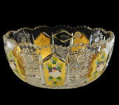 Салатник 14 см, хрусталь с лепкой, Aurum Crystal