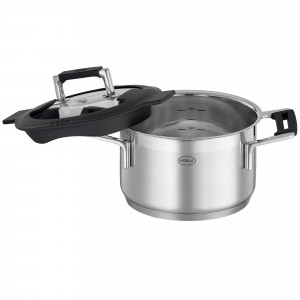 Кастрюля с крышкой , диаметр: 16 см, материал: нержавеющая сталь 18/10 item