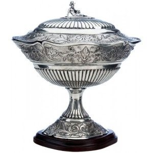 Чаша с крышкой на ножке на подставке из дерева "Renaissance", 61219, Artina item