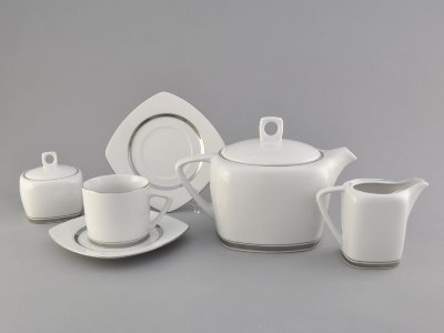 Чайный сервиз 15/6 Бьянка "Отводка платина", 0011, Leander item