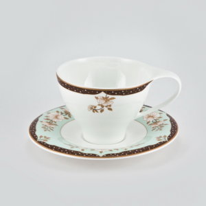 Набор кофейных пар на 6 персон "Зелёный сад", Royal Bone China item