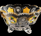Салатник 11 см, хрусталь с лепкой, Aurum Crystal