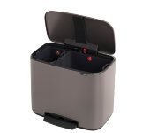 Мусорный бак BO PEDAL BIN двухсекционный платиновый, 11+23л, 121203, Brabantia