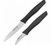 857100 Набор ножей 2 шт. (6 см, 10 см), для чистки и нарезки овощей, рукоять черная, упаковка-блистер, серия Nova 857100 Набор ножей 2 шт. (6 см, 10 см), для чистки и нарезки овощей, рукоять черная, упаковка-блистер, серия Nova