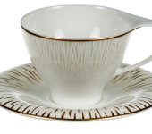Набор чайных пар на 6 персон "Голден Глоу", Royal Bone China