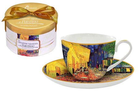Чашка с блюдцем Ночная терраса кафе (Ван Гог), в подарочной упаковке item