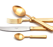 Набор столовых приборов 24/6 "Fontainebleau Gold" матовый, Cutipol