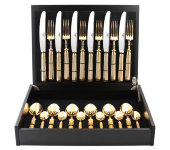 Набор столовых приборов 24/6 "Line Gold", Cutipol