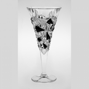Набор бокалов для вина "Glacier" матовый/чёрный, 6 шт, хрусталь, Bohemia Jihlava item