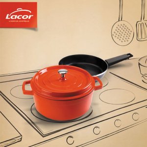 Сковорода с ручкой 24 см, керамическое покрытие, цвет - серый, "FUNDICION", Lacor item