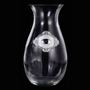 Ваза "Классика", прозрачная, с серебряным декором, 25 см CR2153 item