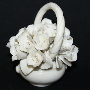 Декоративная корзина с розами, Artigiano Capodimonte item
