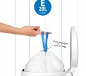 Пакеты для мусора (E) 20л, 40шт (диспенсер), 362002, Brabantia Пакеты для мусора (E) 20л, 40шт (диспенсер), 362002, Brabantia