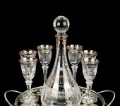 Набор рюмок с графином "Silver", SG10554, Precious Cre Art, Италия Набор рюмок с графином "Silver", SG10554, Precious Cre Art, Италия