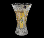 Ваза 21 см, хрусталь с лепкой, Aurum Crystal