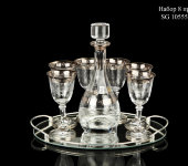 Набор рюмок с графином "Silver", SG10555, Precious Cre Art, Италия Набор рюмок с графином "Silver", SG10555, Precious Cre Art, Италия