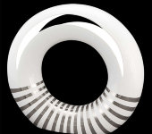 Лампа "RING", белый с платиной, Ahura