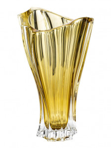Ваза "Plantica" amber, Aurum Crystal item