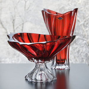 Ваза "Plantica" red, Aurum Crystal item