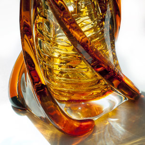 Ваза декоративная амбер 36см, Vaclav Ruzicka-RIVA GLASS item