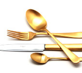 Набор столовых приборов 24/6 "Atlantico Gold" матовый, Cutipol