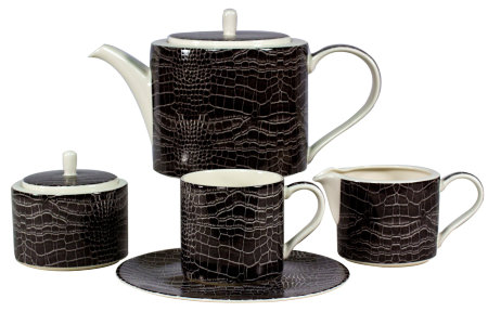 Чайный сервиз "Саби чёрный" 17/6, Royal Bone China item