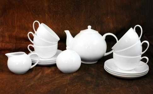 Белый чайный сервиз Кантри (без декора), АККУ item