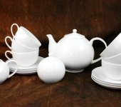 Белый чайный сервиз Кантри (без декора), АККУ
