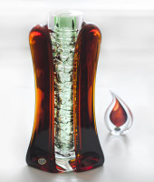Ваза декоративная 38см, Vaclav Ruzicka-RIVA GLASS