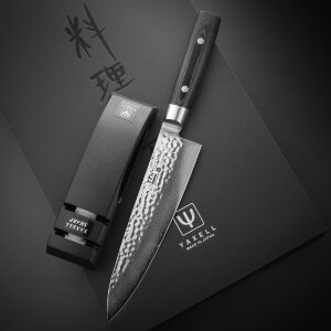 Набор из кухонного ножа с точилкой, (37 слоев) дамасская сталь, Yaxell item