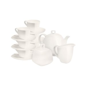 Белый чайный сервиз Квадрат (без декора), АККУ item