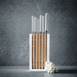 Набор кухонных ножей 5 шт в дизайнерской подставке, серия White Classic, Wuesthof item