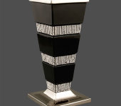 Ваза "PRECISION", чёрный с платиной, Ahura