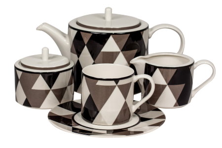 Чайный сервиз "Минотти чёрный" 17/6, Royal Bone China item