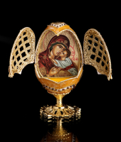 Яйцо-икона Божья матерь, амбер, Credan S.A., 350082